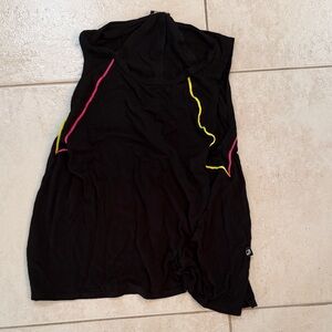 Terez Black Tank Top with Pink and Yellow Accents